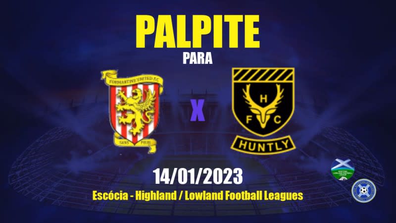 Palpite Formartine United x Huntly: 14/01/2023 - Highland / Lowland Football Leagues