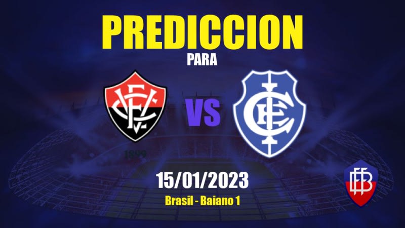 Predicciones Vitória vs Itabuna Esporte Clube: 15/01/2023 - Brasil Baiano 1