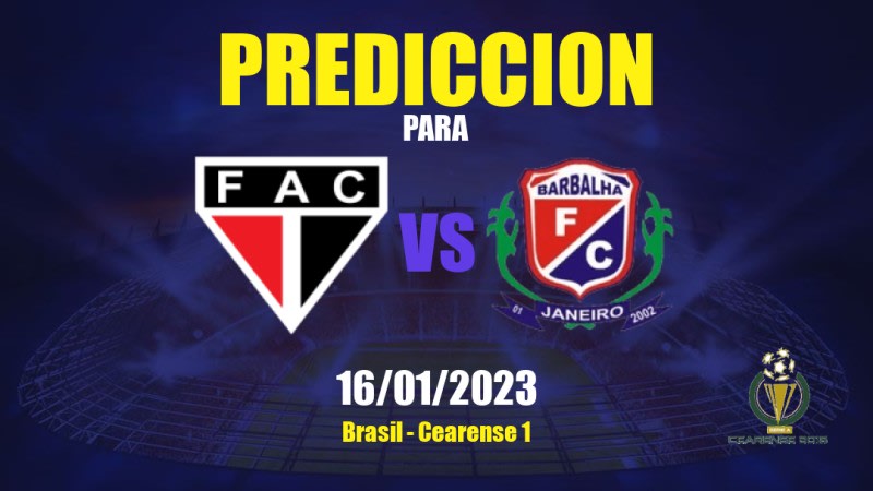 Predicciones Ferroviário vs Barbalha: 16/01/2023 - Brasil Cearense 1