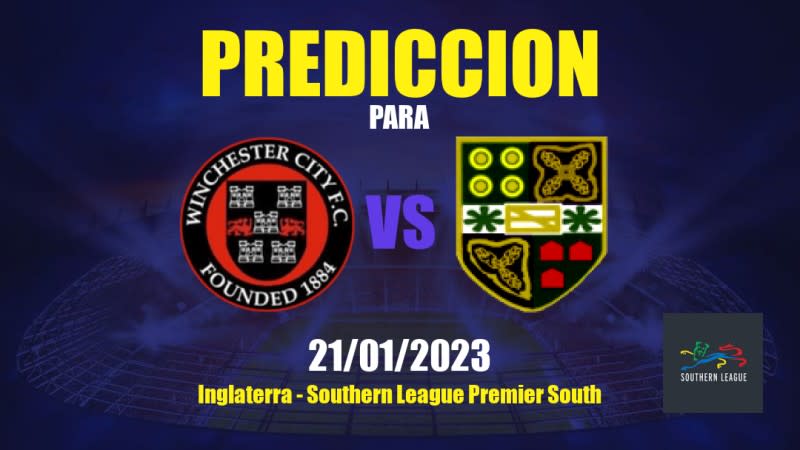 Predicciones Winchester City vs Yate Town: 21/01/2023 - Inglaterra Southern League Premier South