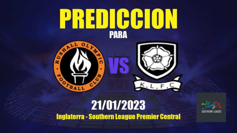 Predicciones Rushall Olympic vs Kings Langley: 21/01/2023 - Inglaterra Southern League Premier Central