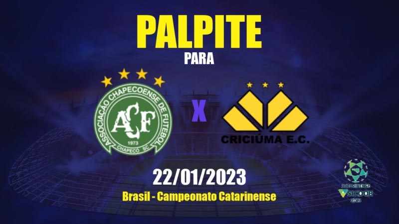 Palpite Chapecoense x Criciúma: 22/01/2023 - Campeonato Catarinense