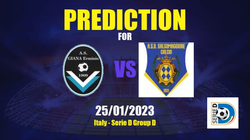 Giana Erminio vs Salsomaggiore Betting Tips: 25/01/2023 - Matchday 23 - Italy Serie D Group D