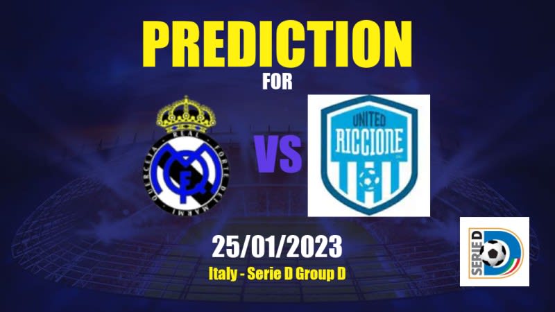 Real Forte Querceta vs United Riccione Betting Tips: 25/01/2023 - Matchday 23 - Italy Serie D Group D