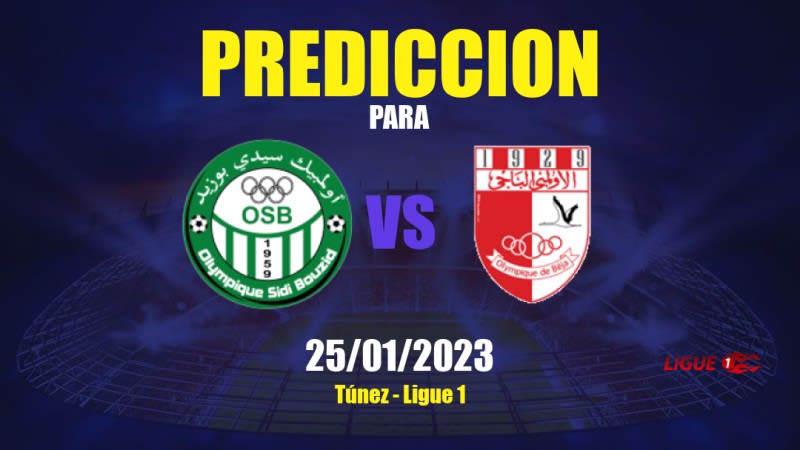 Predicciones EO Sidi Bouzid vs Olympique Béja: 25/01/2023 - Túnez Ligue 1