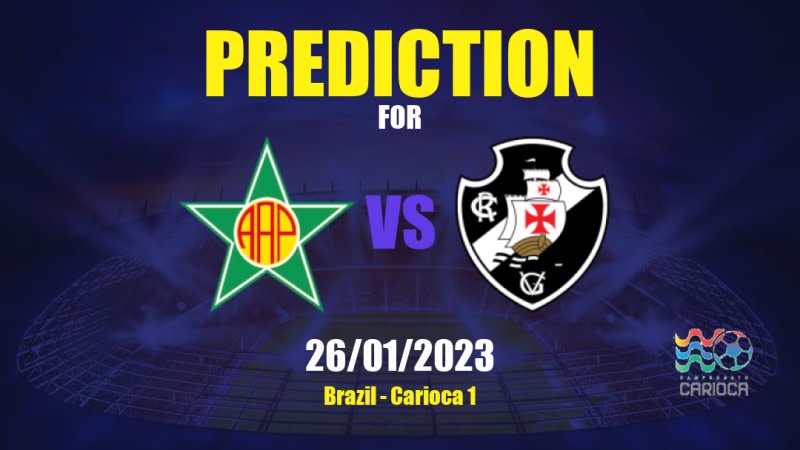 Portuguesa RJ vs Vasco da Gama Betting Tips: 26/01/2023 - Matchday 4 - Brazil Carioca 1