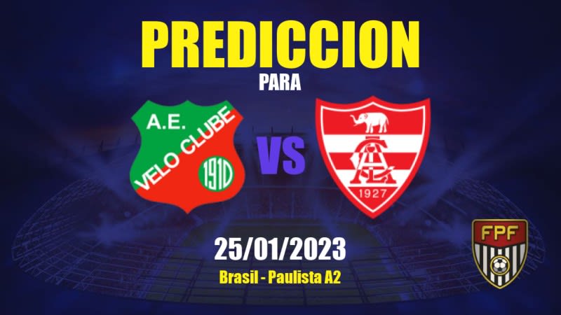 Predicciones Velo Clube vs Linense: 25/01/2023 - Brasil Paulista A2