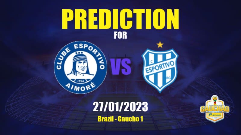 Aimoré vs Esportivo Betting Tips: 26/01/2023 - Matchday 2 - Brazil Gaucho 1