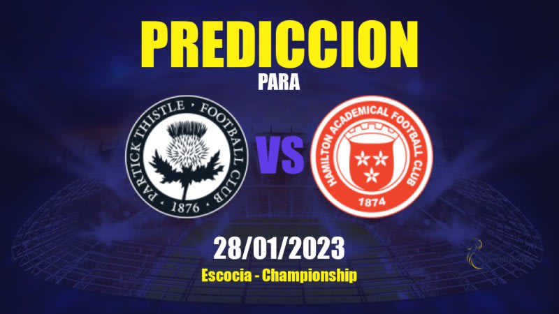 Predicciones Partick Thistle vs Hamilton Academical: 28/01/2023 - Escocia Championship