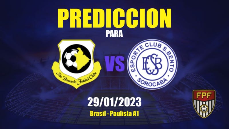 Predicciones São Bernardo vs São Bento: 29/01/2023 - Brasil Paulista A1