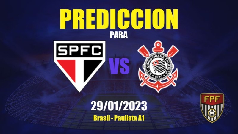 Predicciones São Paulo vs Corinthians: 29/01/2023 - Brasil Paulista A1