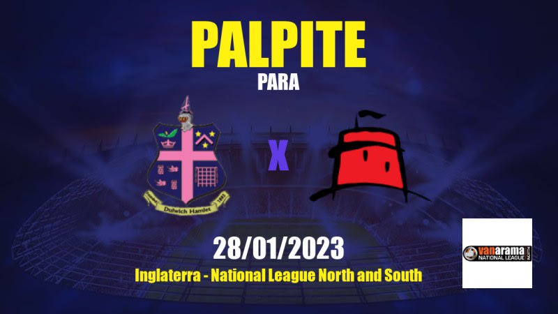 Palpite Dulwich Hamlet x Eastbourne Borough: 28/01/2023 - National League North and South