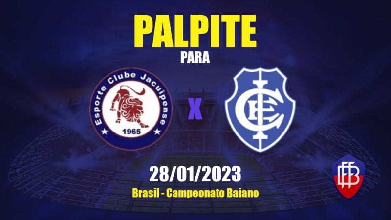 Palpite Jacuipense x Itabuna Esporte Clube: 28/01/2023 - Campeonato Baiano