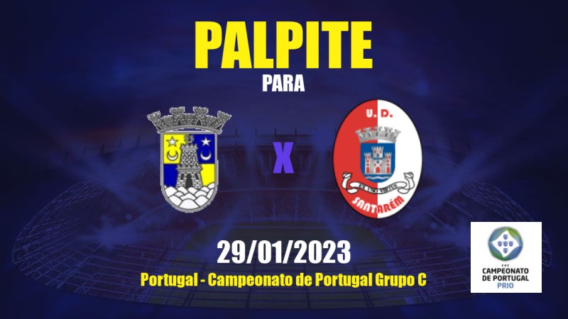 Palpite Sintrense x União Santarém: 29/01/2023 - Campeonato de Portugal Grupo C