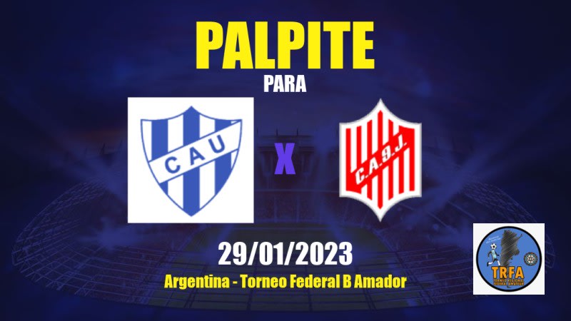 Palpite Atlético Uruguay x 9 de Julio Rafaela: 29/01/2023 - Torneo Federal B Amador