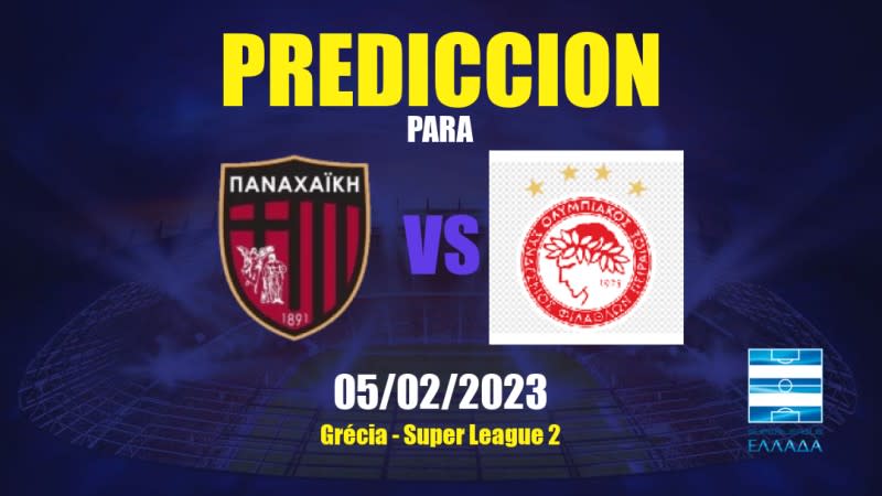 Predicciones Panachaiki vs Olympiakos Piraeus II: 05/02/2023 - Grecia Super League 2