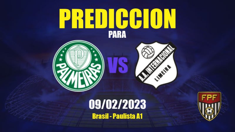 Predicciones Palmeiras vs Inter de Limeira: 09/02/2023 - Brasil Paulista A1