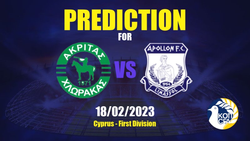 Akritas vs Apollon Betting Tips: 18/02/2023 - Matchday 24 - Cyprus First Division