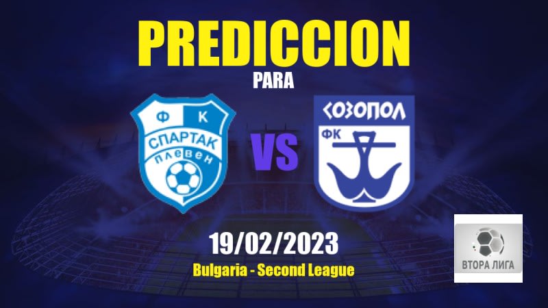 Predicciones Spartak Pleven vs Sozopol: 19/02/2023 - Bulgaria Second League