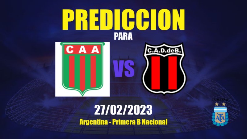 Predicciones Agropecuario vs Defensores de Belgrano: 28/02/2023 - Argentina Primera B Nacional