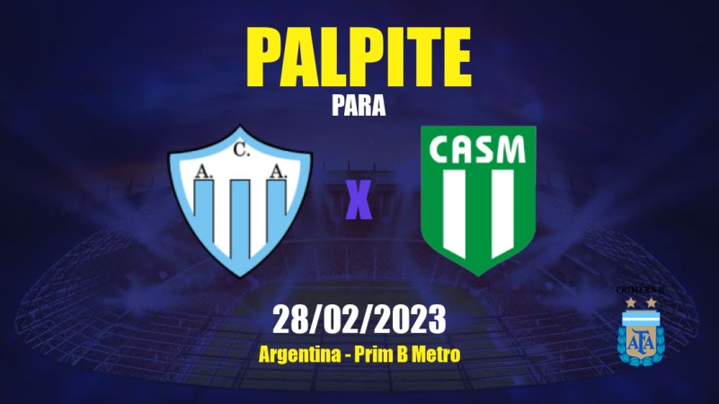 Palpite Argentino Merlo x San Miguel: 01/03/2023 - Prim B Metro