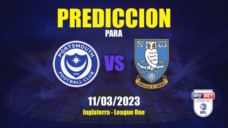 Predicciones Portsmouth vs Sheffield Wednesday: 11/03/2023 - Inglaterra League One