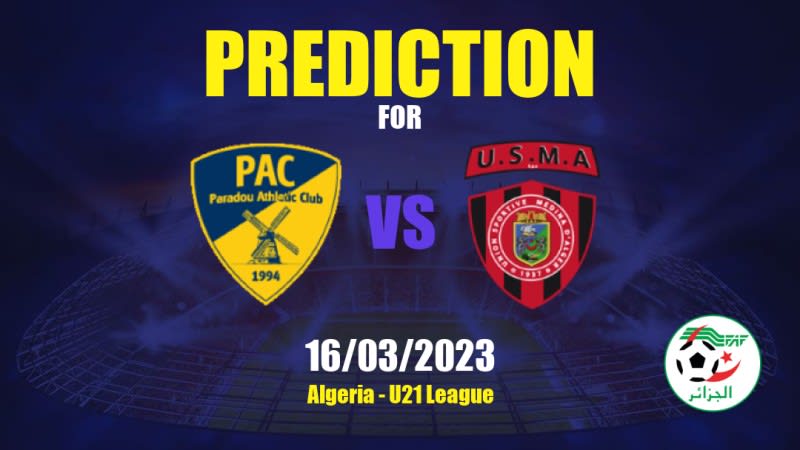 Paradou AC U 21 vs USM Alger U 21 Betting Tips: 16/03/2023 - Matchday 20 - Algeria U21 League