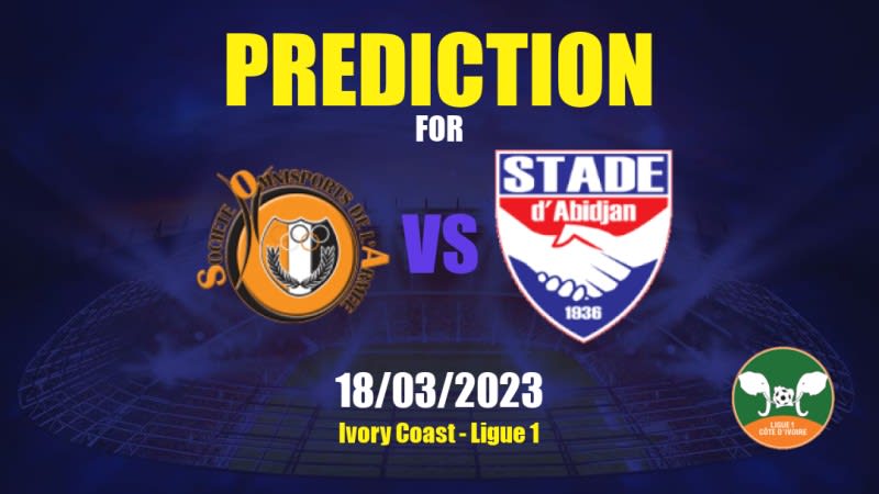 SOA vs Stade d'Abidjan Betting Tips: 18/03/2023 - Matchday 22 - Ivory Coast Ivory Coast Ligue 1