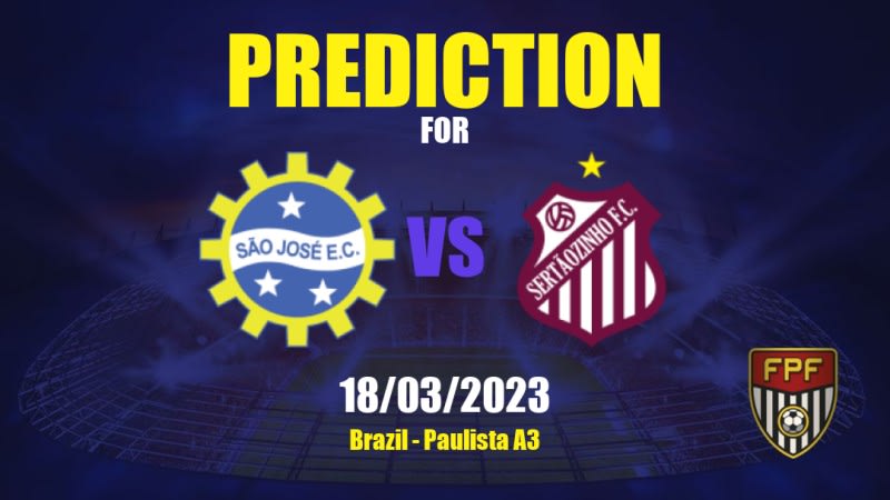 São José EC vs Sertãozinho Betting Tips: 18/03/2023 - Matchday 15 - Brazil Paulista A3