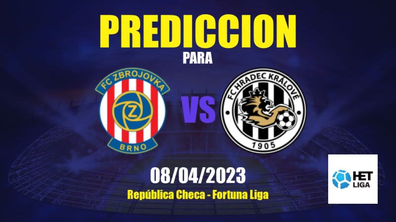 Predicciones Zbrojovka Brno vs Hradec Králové: 08/04/2023 - República Checo Fortuna Liga