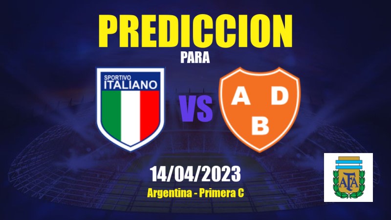 Predicciones Sportivo Italiano vs Berazategui: 14/04/2023 - Argentina Primera C