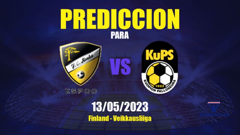 Predicciones Honka vs KuPS: 13/05/2023 - Finlandia Veikkausliiga