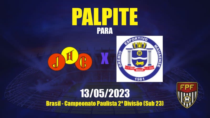 Palpite Jabaquara x Mauaense: 13/05/2023 - Campeonato Paulista 2ª Divisão (Sub 23)