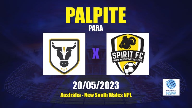 Palpite Bulls Academy x NWS Spirit: 20/05/2023 - New South Wales NPL