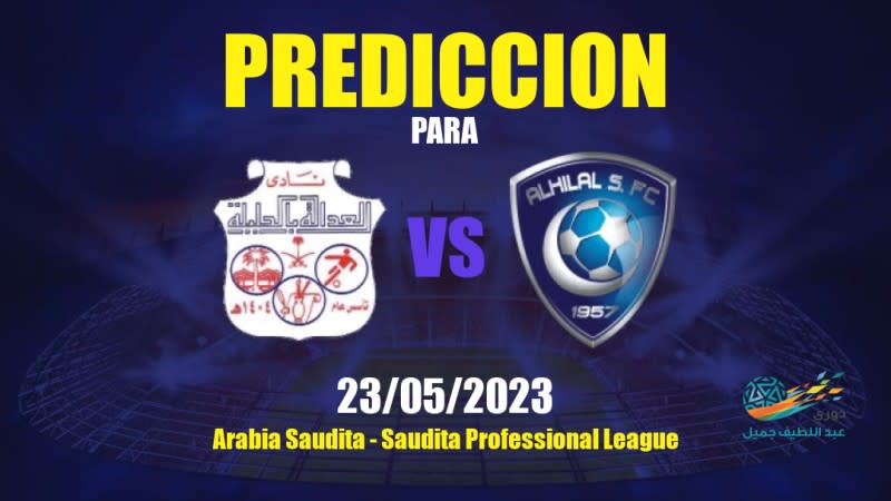 Predicciones Al Adalh vs Al Hilal: 23/05/2023 - Arabia Saudita Saudita Professional League