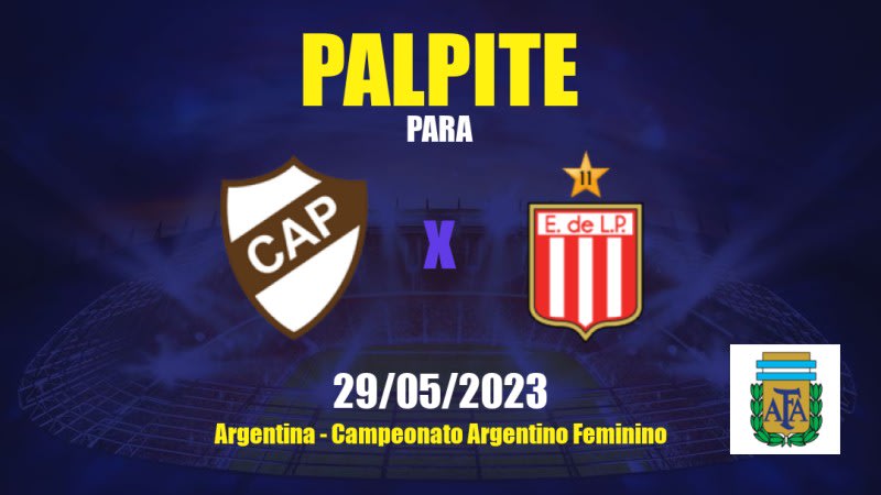 Palpite Platense Feminino x Estudiantes La Plata Feminino: 29/05/2023 - Campeonato Argentino Feminino