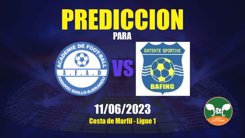 Predicciones AFAD vs ES Bafing: 11/06/2023 - Costa de Marfil Ligue 1