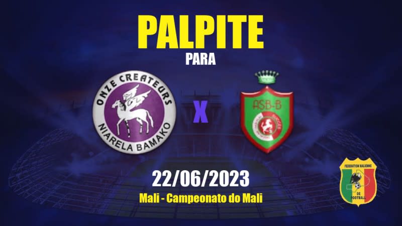 Palpite Onze Créateurs x Bakaridjan: 22/06/2023 - Campeonato do Mali