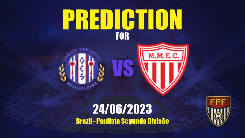 Grêmio Sãocarlense vs Mogi Mirim Betting Tips: 24/06/2023 - Matchday 10 - Brazil Paulista Segunda Divisão