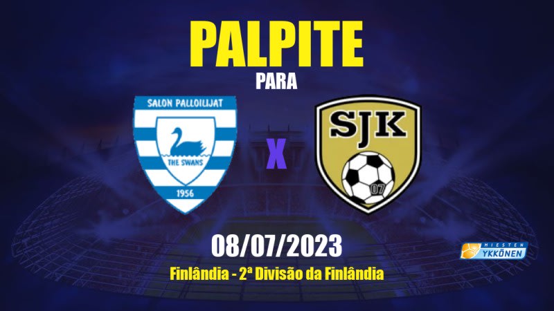 Palpite SalPa x SJK Akatemia: 08/07/2023 - 2ª Divisão da Finlândia