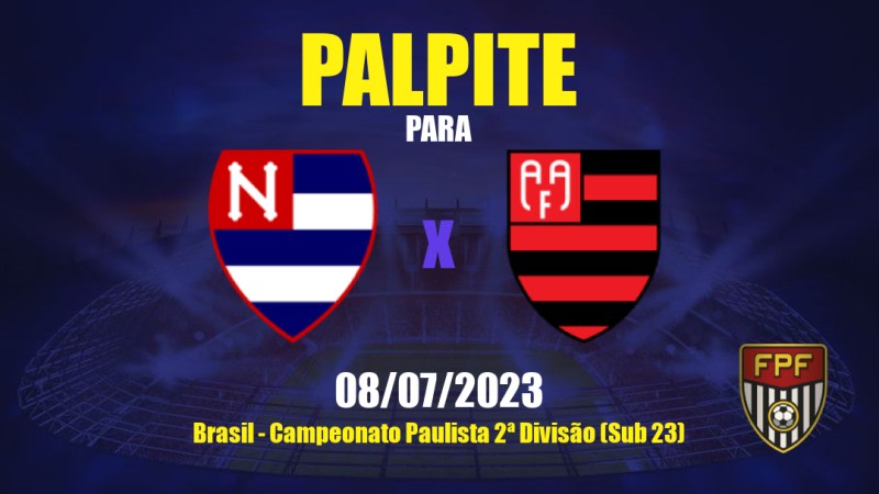 Palpite Nacional SP x Flamengo SP: 08/07/2023 - Campeonato Paulista 2ª Divisão (Sub 23)