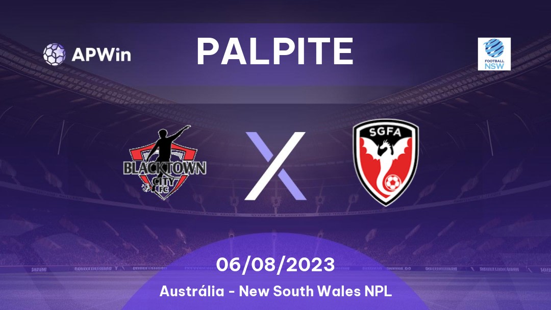Palpite Blacktown City x St George City FA: 06/08/2023 - New South Wales NPL