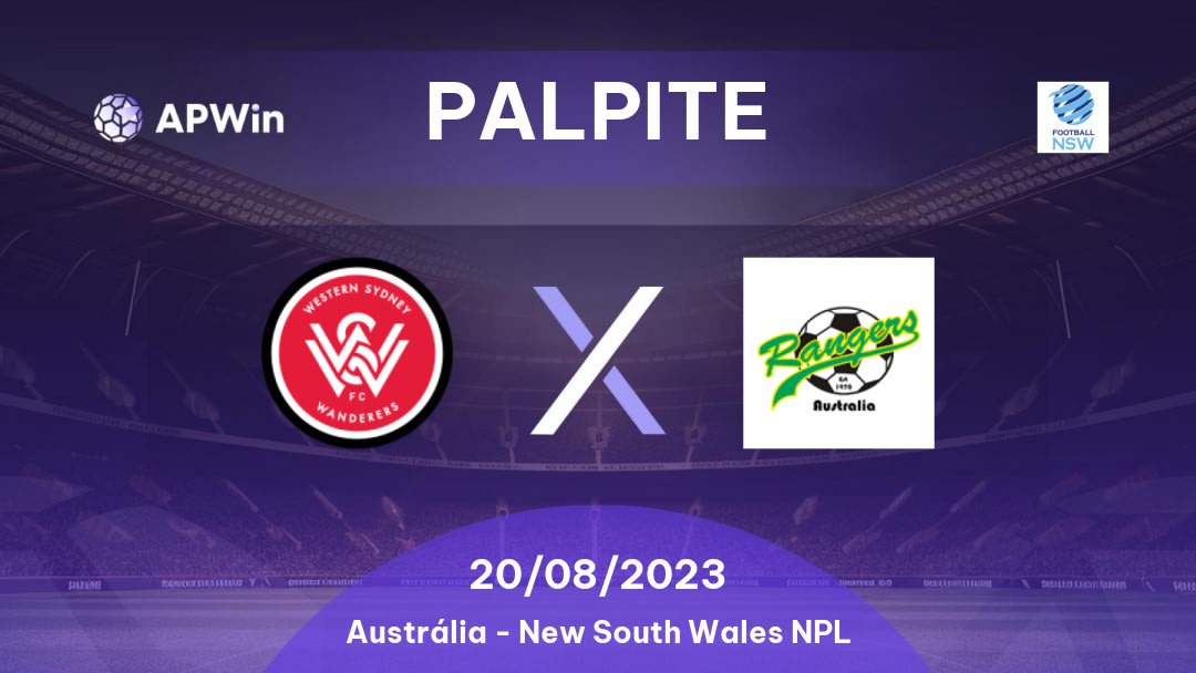 Palpite Western Sydney W. II x Mt Druitt Town: 20/08/2023 - New South Wales NPL