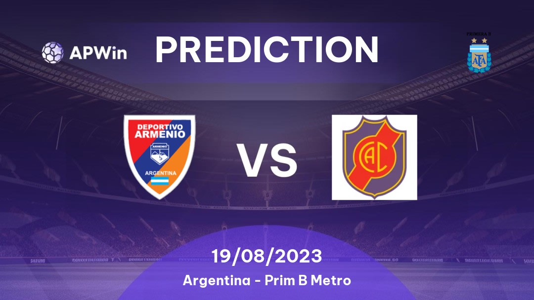 Deportivo Armenio vs Colegiales Betting Tips: 20/08/2022 - Matchday 11 - Argentina Prim B Metro