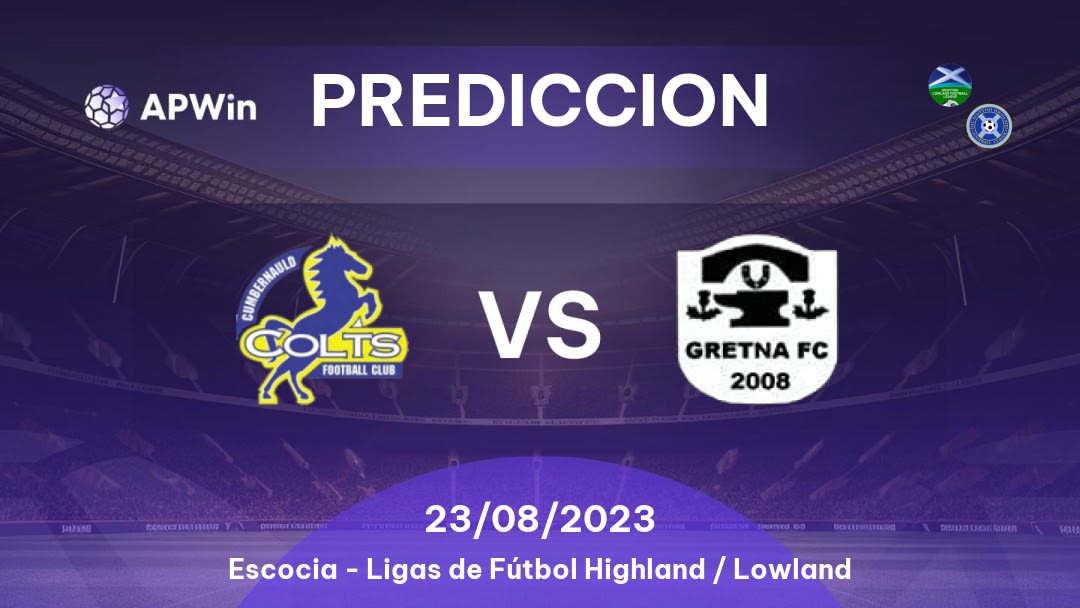 Predicciones para Cumbernauld Colts vs Gretna 2008: 05/10/2022 - Escocia Ligas de Fútbol Highland / Lowland