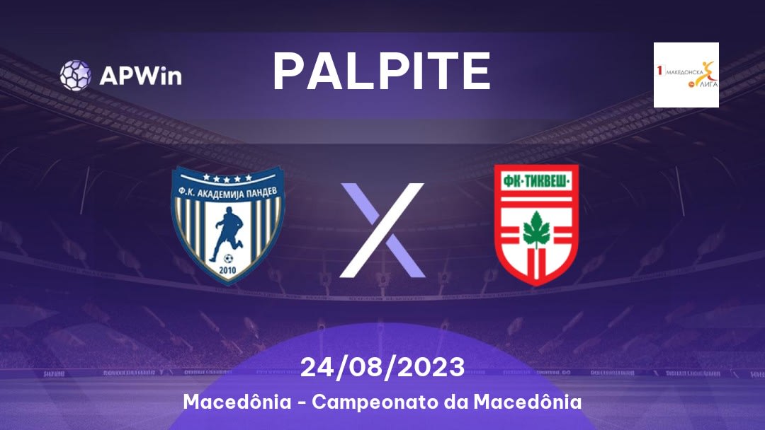 Palpite Akademija Pandev x Tikveš: 11/12/2022 - Macedônia First Football League