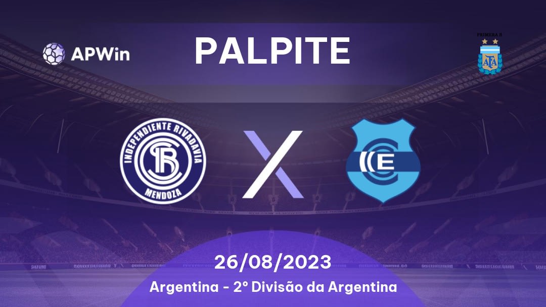 Palpite Independiente Rivadavia x Gimnasia Jujuy: 26/08/2023 - 2º Divisão da Argentina