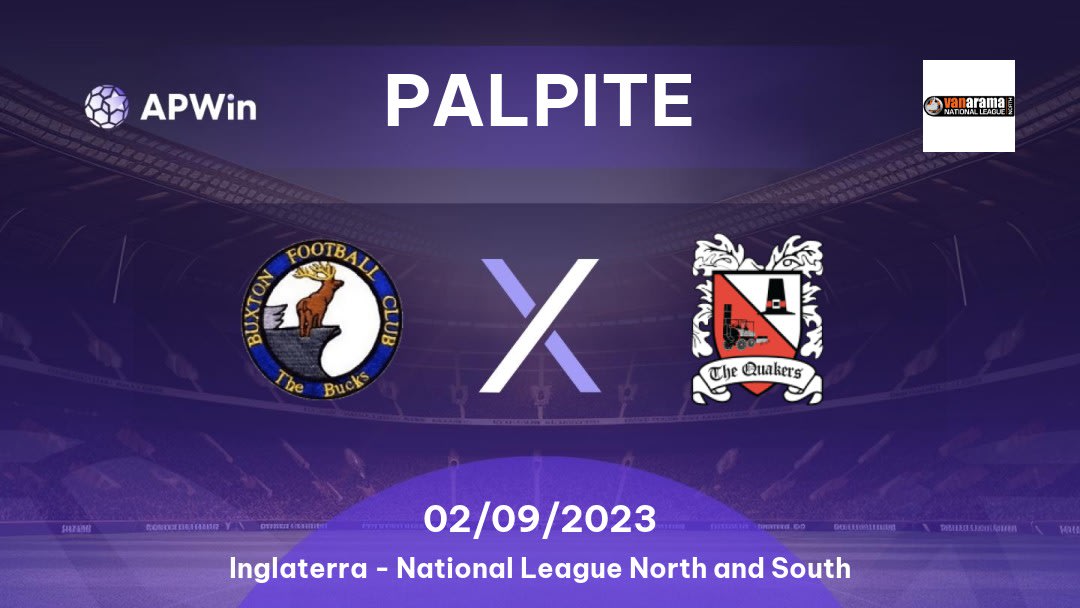 Palpite Buxton x Darlington: 25/10/2022 - Inglaterra National League North and South