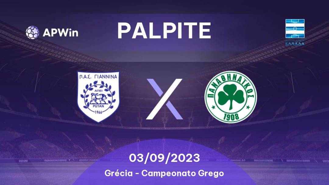 Palpite PAS Giannina x Panathinaikos: 15/01/2023 - Campeonato Grego
