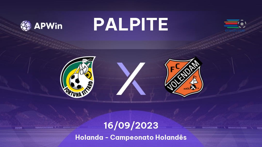 Palpite Fortuna Sittard x Volendam: 02/10/2022 - Holanda Eredivisie